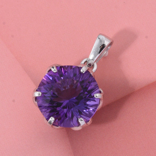 ShopLC Exklusiv: Millennial-Schliff, Afrikanischer Amethyst Anhänger 925 Silber rhodiniert ca. 6,30 ct.