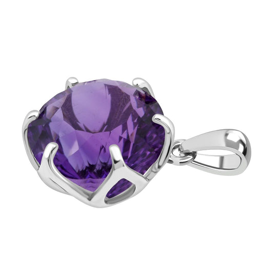 ShopLC Exklusiv: Millennial-Schliff, Afrikanischer Amethyst Anhänger 925 Silber rhodiniert ca. 6,30 ct.