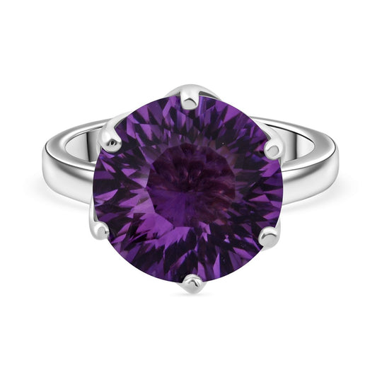 ShopLC Exklusiv: Millennial-Schliff, Afrikanischer Amethyst Ring 925 Silber rhodiniert (Größe 20.00) ca. 6.30 ct