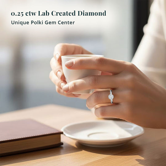 LUXURIANT DIAMOND - Lab Grown Diamant Ring 925 Silber (Größe 17.00) ca. 0.25 ct