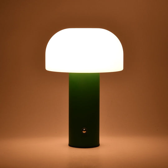 LIVMORE - LED-Tischlampe, wiederaufladbar, Pilzform, 3 Lichtfarben, 12,5x20,5 cm, Sonnengelb