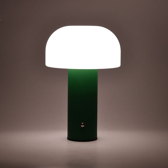 LIVMORE - LED-Tischlampe, wiederaufladbar, Pilzform, 3 Lichtfarben, 12,5x20,5 cm, Sonnengelb