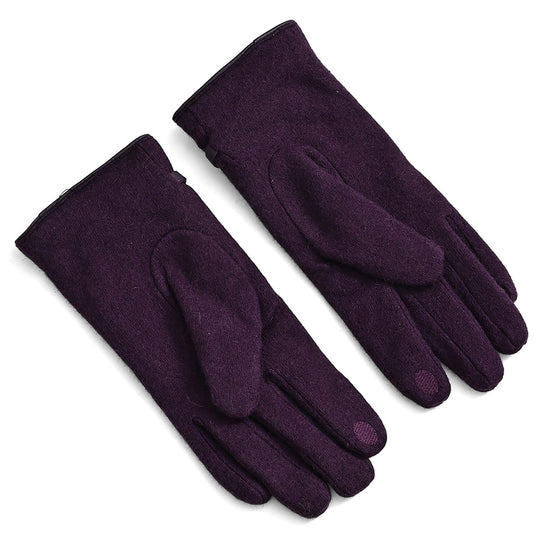 Kaschmir-Handschuhe mit Touchscreen-Funktion, Karomuster, Onesize, Grün