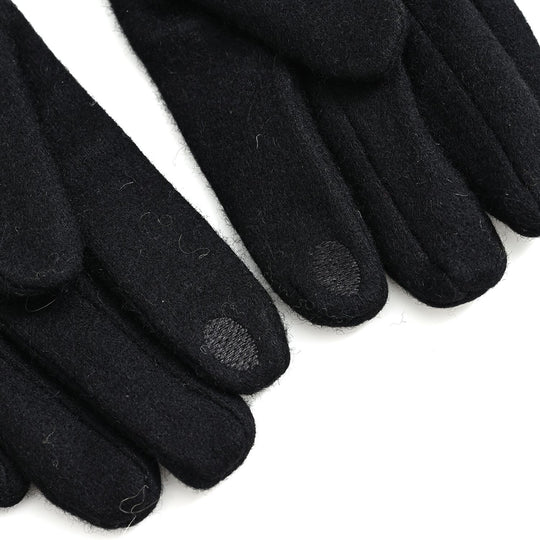Kaschmir-Handschuhe mit Kunstfellbesatz und Touchscreen-Funktion, One Size, Grün