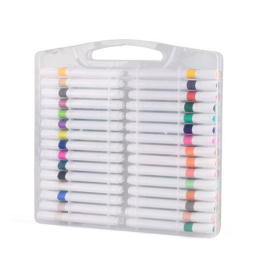 Set mit 60 Acryl-Markern und Aufbewahrungstasche, Größe 14x10,5x16 cm, Mehrfarbig