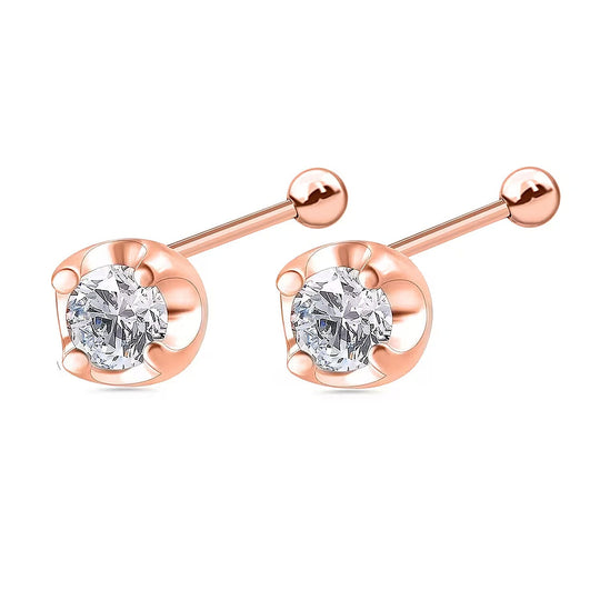 LUXURIANT DIAMOND - Lab Grown Diamant I2 Ohrringe 925 Silber 750 Gelbgold Vermeilca. 0.20 ct