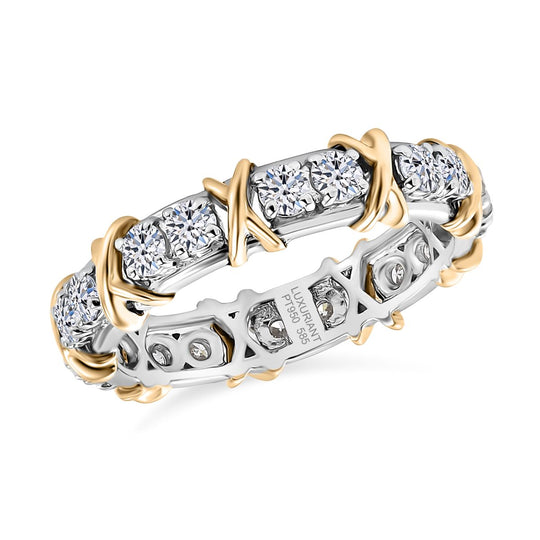 LUXURIANT DIAMOND - Lab Grown Diamant VS-EF SGL zertifiziert Ring 950 Platin und 585 Gelbgold ca. 1.00 ct