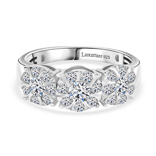 LUXURIANT DIAMOND - Lab Grown Diamant SI-GH SGL zertifiziert Ring 925 Silber rhodiniert (Größe 17.00) ca. 1.00 ct