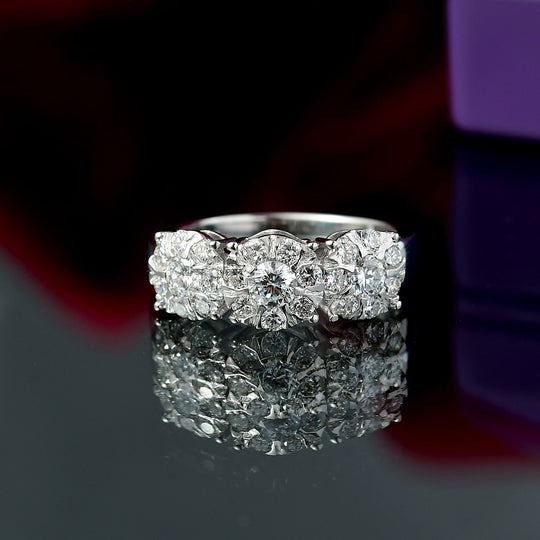 LUXURIANT DIAMOND - Lab Grown Diamant SI-GH SGL zertifiziert Ring 925 Silber rhodiniert (Größe 17.00) ca. 1.00 ct