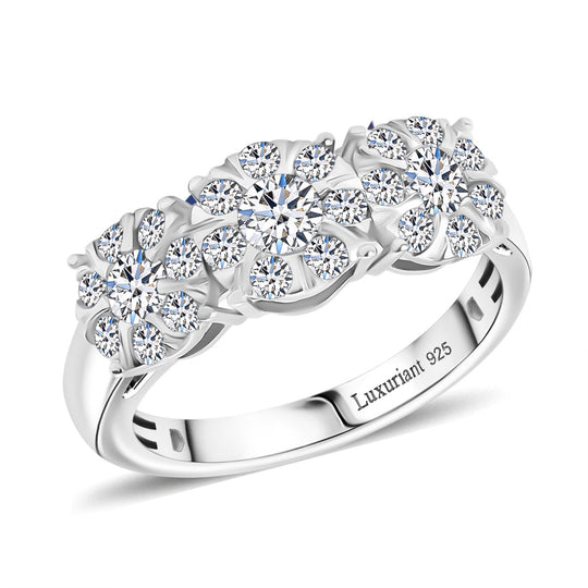 LUXURIANT DIAMOND - Lab Grown Diamant SI-GH SGL zertifiziert Ring 925 Silber rhodiniert (Größe 17.00) ca. 1.00 ct