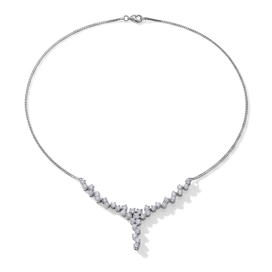 LUXURIANT DIAMOND - Lab Grown Diamant VS1-SI1/D-F GCI zertifiziert Halskette ca. 45 cm 925 Silber rhodiniert ca. 1.48 ct