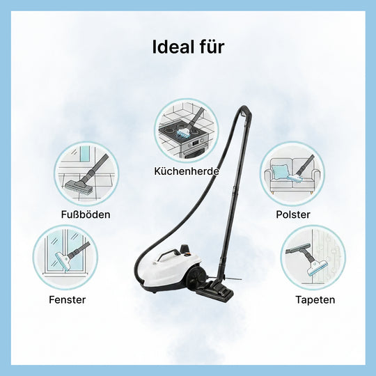 Kraftvoller Dampfreiniger 1800W, 5 Bar für Haushalt und Reiningung