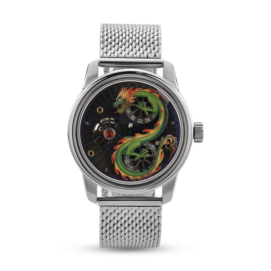 WILLIAM HUNT LIMITIERTE EDITION - Drachen Uhr Seiko Automatik Uhrwerk, 21 Jeweils, Saphir Mineralglas, 5 ATM Wasserdicht, 316L Edelstahl