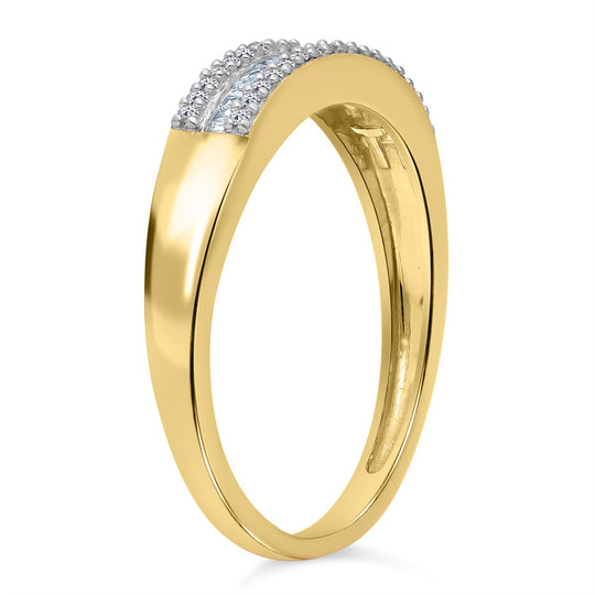 LUXURIANT DIAMOND - Lab Grown Diamant SI-GH Ring 925 Silber 750 Gelbgold Vermeil (Größe 21.00) ca. 0.22 ct