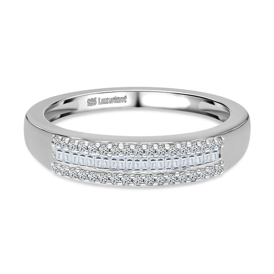 LUXURIANT DIAMOND - Lab Grown Diamant SI-GH Ring 925 Silber rhodiniert (Größe 21.00) (1-2 Werktage Lieferzeit) ca. 0.22 ct