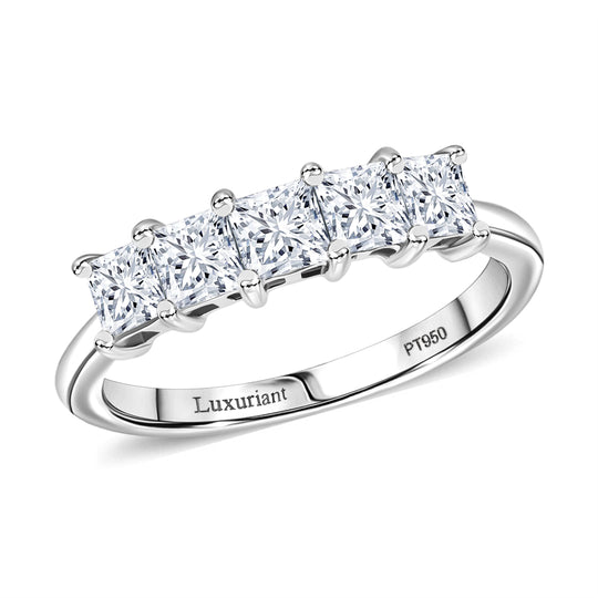 LUXURIANT DIAMOND - Lab Grown Diamant VS-EF SGL zertifiziert Ring 950 Platin (Größe 17.00) ca. 1.00 ct