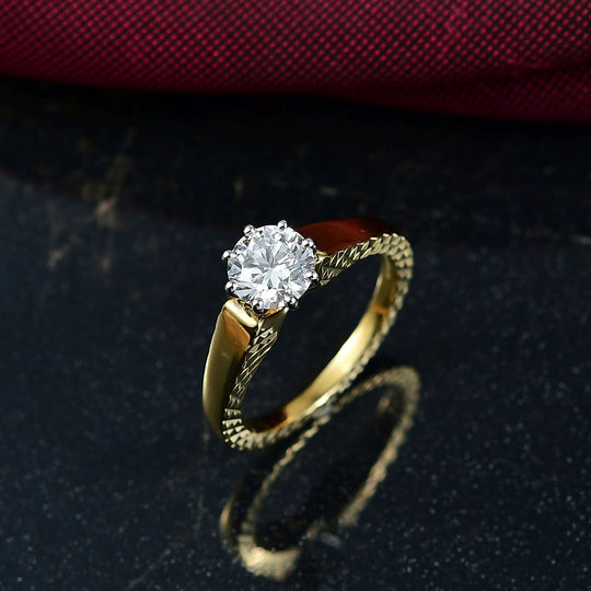 LUXURIANT DIAMOND -Lab Grown Diamant SI Ring 925 Silber 750 Gelbgold Vermeil (Größe 17.00) ca. 1.00 ct