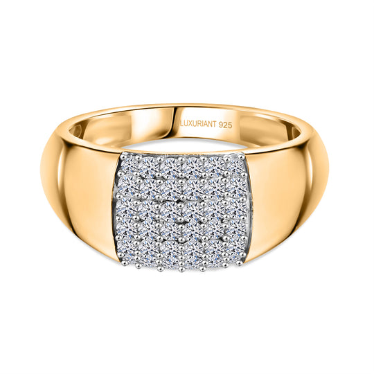 LUXURIANT DIAMOND - Lab Grown Diamant SI-GH SGL zertifiziert Ring 925 Silber rhodiniert (Größe 19.00) ca. 0.50 ct