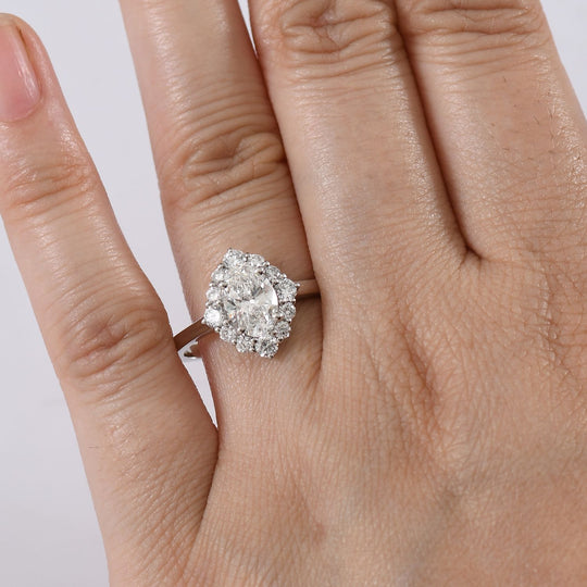 LUXURIANT DIAMOND - Lab Grown Diamant VS-EF IGI zertifiziert Ring 950 Platin (Größe 17.00) ca. 1.50 ct