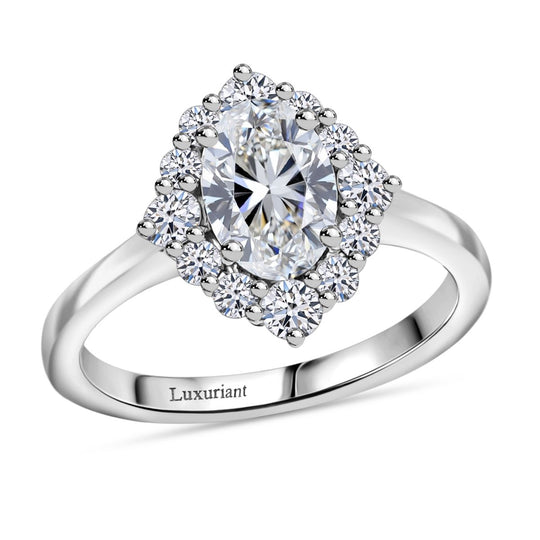 LUXURIANT DIAMOND - Lab Grown Diamant VS-EF IGI zertifiziert Ring 950 Platin (Größe 17.00) ca. 1.50 ct