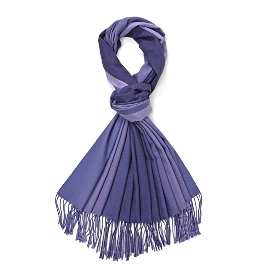 Eleganter Ombre-Schal mit Fransen, 68x180 cm, Lila