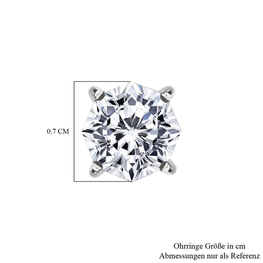 LUXURIANT DIAMOND - Lab Grown Diamant VS-EF SGL zertifiziert Ohrringe 950 Platin ca. 1.50 ct