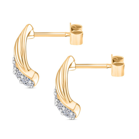 LUXURIANT DIAMOND -Lab Grown Diamant SI-GH Ohrringe, 925 Silber 750 Gelbgold Vermeil ca. 0.50 ct