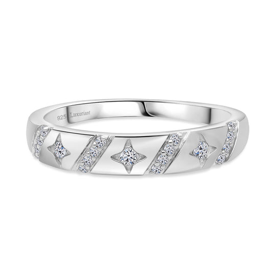 LUXURIANT DIAMOND -Lab Grown Diamant SI-GH Ring 925 Silber rhodiniert (Größe 19.00) ca. 0.15 ct