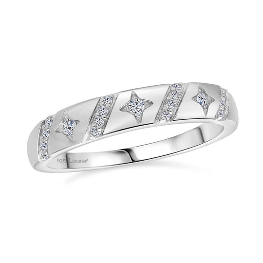 LUXURIANT DIAMOND -Lab Grown Diamant SI-GH Ring 925 Silber rhodiniert (Größe 19.00) ca. 0.15 ct