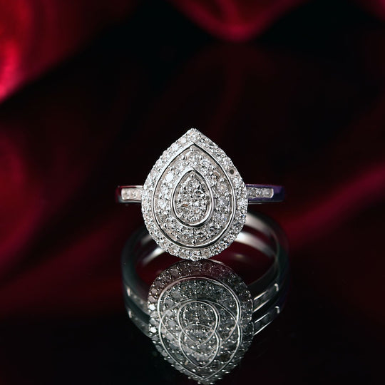 LUXURIANT DIAMOND - Lab Grown Diamant SI-GH SGL zertifiziert Ring 925 Silber 750 Gelbgold Vermeil (Größe 21.00) ca. 0.51 ct