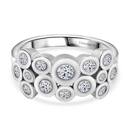 LUXURIANT DIAMOND - Lab Grown Diamant SI Ring 925 Silber 750 Gelbgold Vermeil (Größe 18.00) ca. 1.00 ct