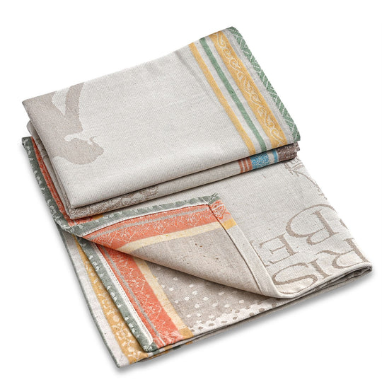 LIVMORE Set aus 3 Jacquard Küchenhandtüchern, 50 x 70 cm, Schwarz