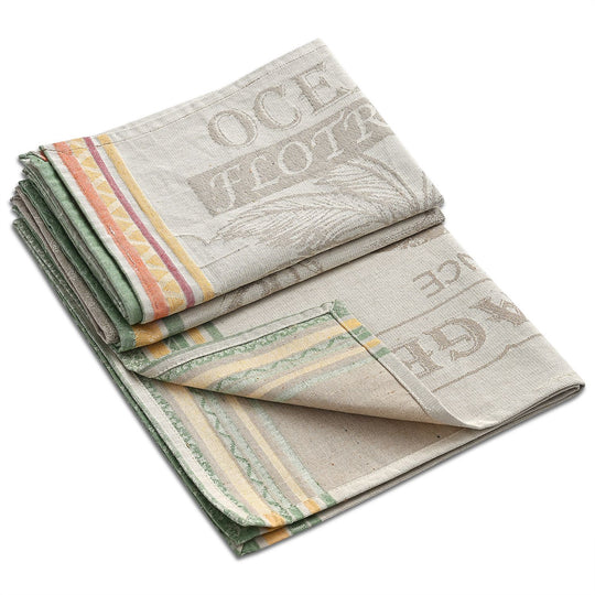 LIVMORE Set aus 3 Jacquard Küchenhandtüchern, 50 x 70 cm, Schwarz