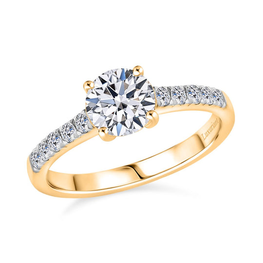 LUXURIANT DIAMOND - Lab Grown Diamant SI-GH Ring 925 Silber 750 Gelbgold Vermeil (Größe 17.00) ca. 1.25 ct