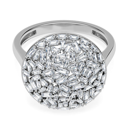 LUXURIANT DIAMOND - Lab Grown Diamant SI-GH SGL zertifiziert Ring 925 Silber rhodiniert (Größe 20.00) ca. 1.00 ct
