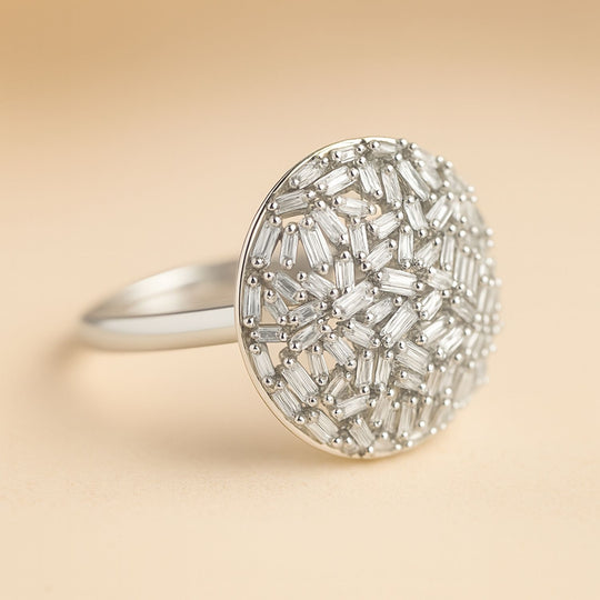 LUXURIANT DIAMOND - Lab Grown Diamant SI-GH SGL zertifiziert Ring 925 Silber rhodiniert (Größe 20.00) ca. 1.00 ct