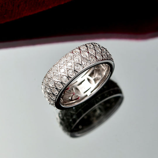 LUXURIANT DIAMOND - Lab Grown Diamant SI-GH SGL zertifiziert Ring 925 Silber rhodiniert (Größe 19.00) (10-15 Werktage Lieferzeit) ca. 1.00 ct