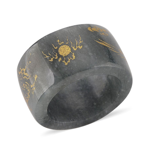 EXTREM SELTEN - Natürlicher Olmek Jadeit Ring (Größe 20.00) ca. 35.00 ct