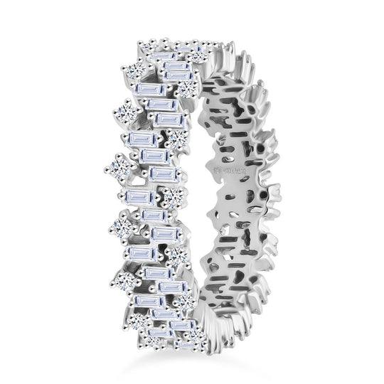 LUXURIANT DIAMOND - Lab Grown Diamant SI-GH SGL zertifiziert Ring, 925 Silber rhodiniert (Größe 17.00) ca. 1,00 ct