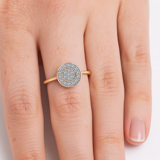 LUXURIANT DIAMOND -Lab Grown Diamant SI-GH Ring, 925 Silber 750 Roségold Vermeil (Größe 18.00) ca. 0.50 ct
