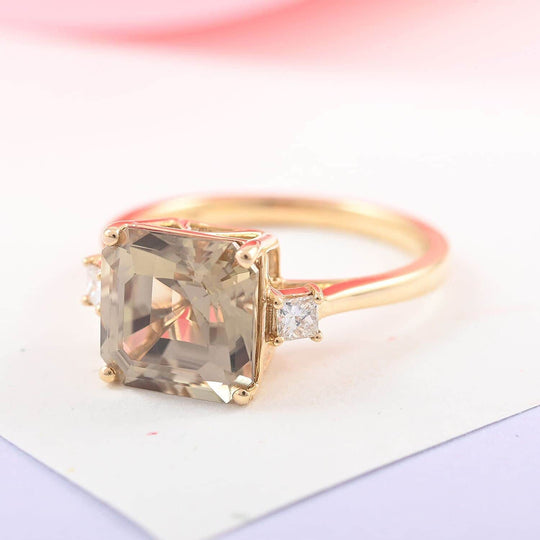 LUXORO AAA Turkizit, Weißer Diamant Ring 585 Gold (Größe 20.00) ca. 4,35 ct