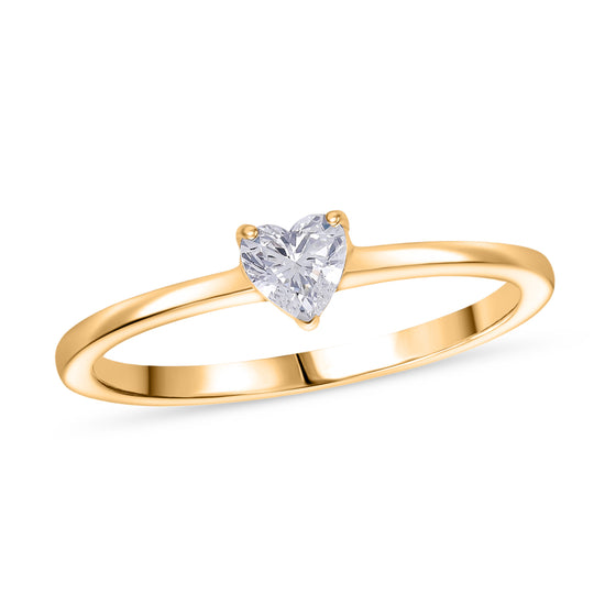 LUXURIANT DIAMOND - Lab Grown Diamant VS-EF SGL zertifiziert Ring, 925 Silber 750 Gelbgold Vermeil (Größe 19.00) ca. 0.50 ct