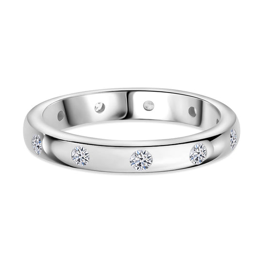 LUXURIANT DIAMOND - Lab Grown Diamant VS-EF Ring 925 Silber rhodiniert (Größe 21.00) ca. 0.50 ct