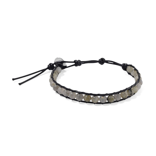 Flexibles mehrfarbiges Hämatoid-Quarz Armband, Legierung - 35 ct.