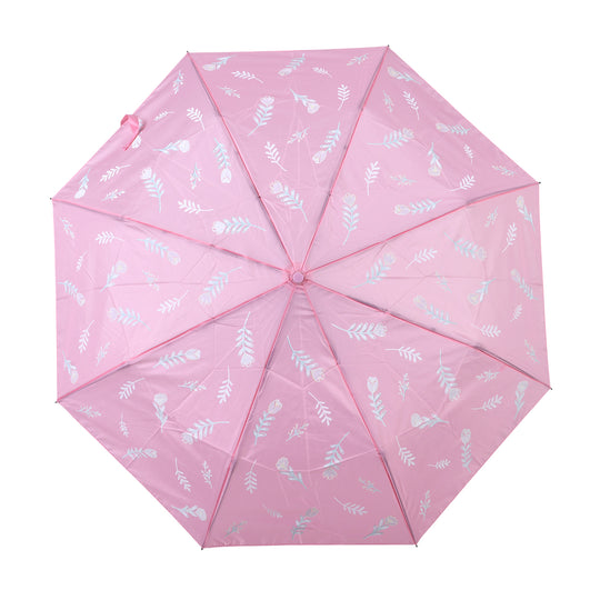 Farbwechsel-Regenschirm mit Blumenmotiv, Durchmesser 103 cm, Länge 32 cm, Rosa
