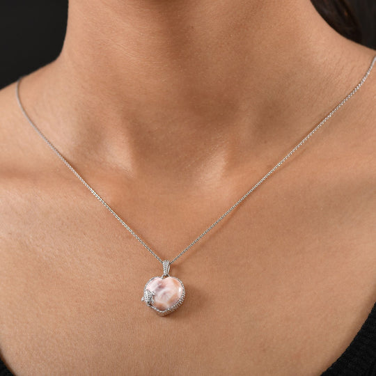 D’joy AA Natrolith Anhänger 925 Silber rhodiniert ca. 9.94 ct