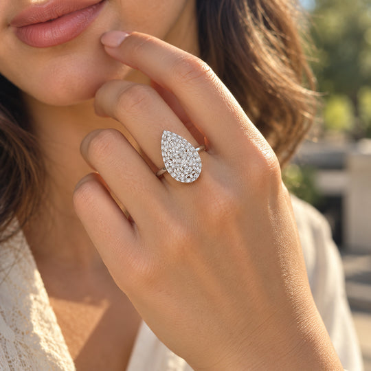 LUXURIANT SI-GH Labor Diamant Ring, 925 Silber rhodiniert -1,25 ct.
