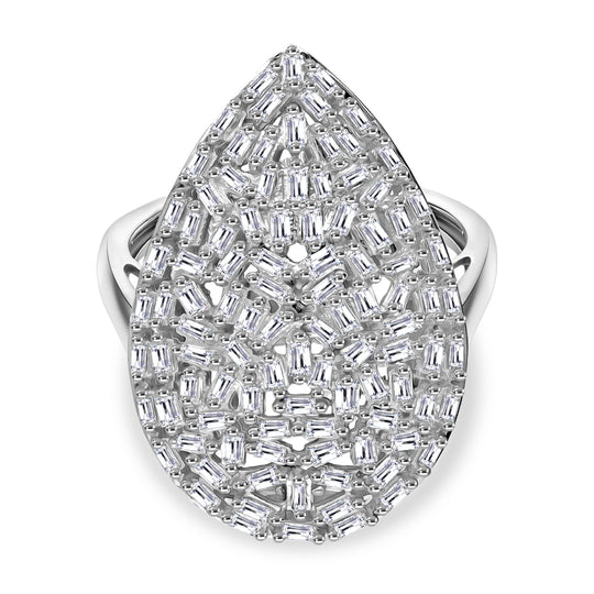 LUXURIANT DIAMOND - Lab Grown Diamant SI-GH Ring 925 Silber Rhodiniert (Größe 17.00) ca. 1.25 ct