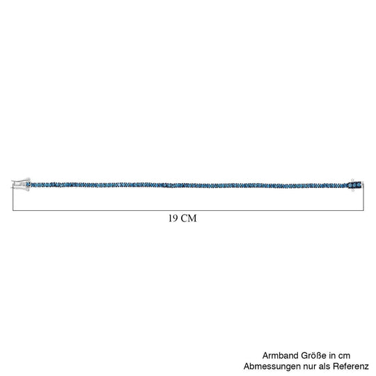 LUXURIANT DIAMOND - Lab Grown Blauer Diamant SI-GH SGL zertifiziert Armband ca. 19 cm 925 Silber rhodiniert ca. 1.00 ct
