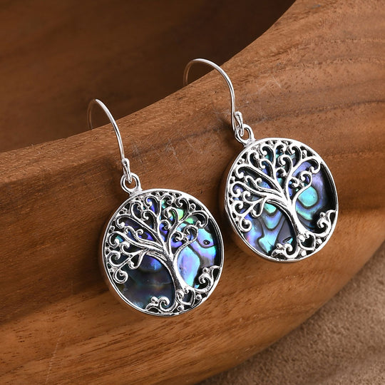 Abalone Muschel Ohrringe 925 Silber